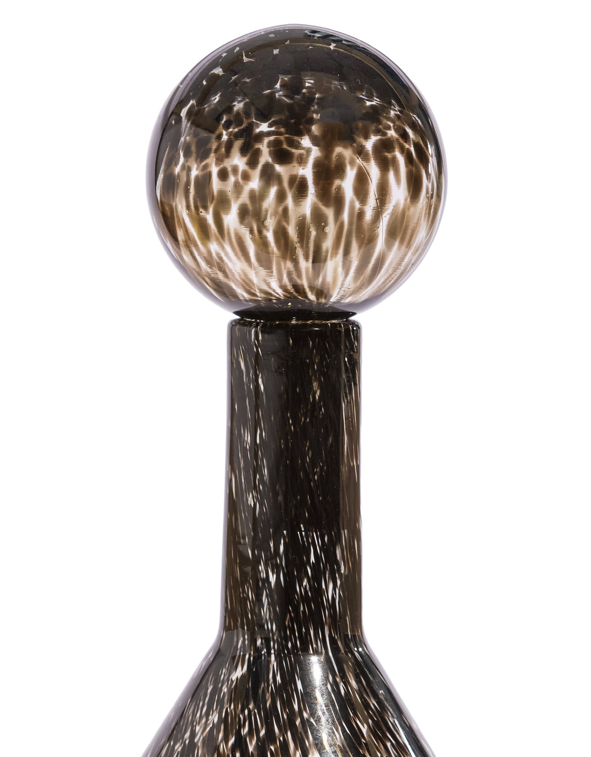 Tall Clear Leopard Print Glass Apothecary Bottle
