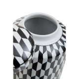Black & White Chequered Ginger Jars