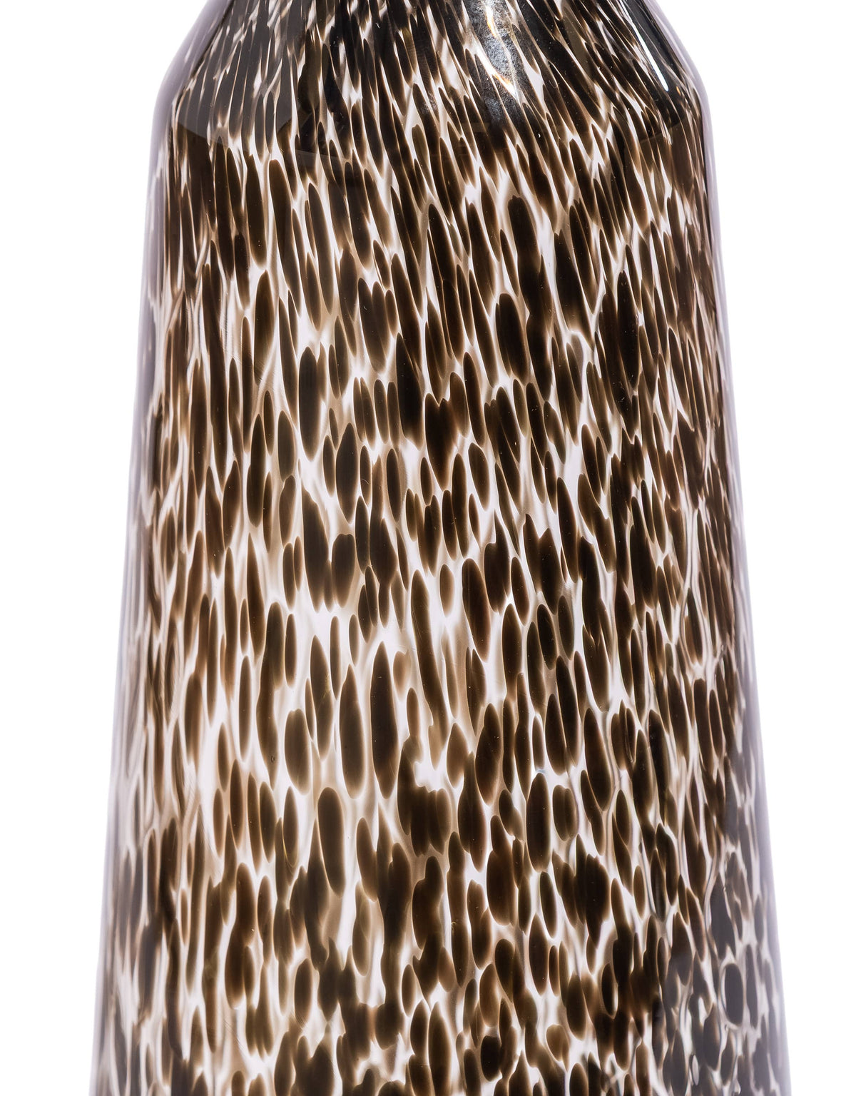 Tall Clear Leopard Print Glass Apothecary Bottle