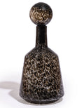 Large Wide Clear Leopard Print Glass Apothecary Bottle