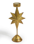 Gold Metal "North Star" Candle Holder (To Be Bought In Qtys