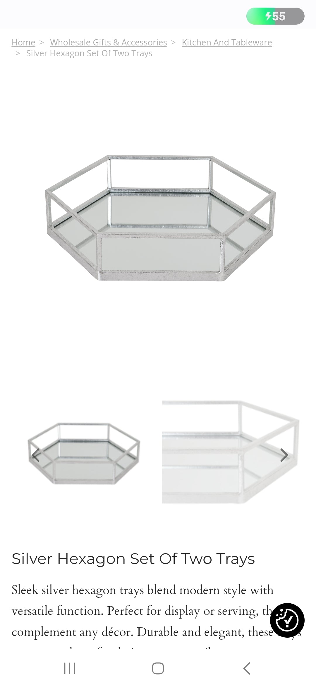Xl Silver Mirrored Decorative Tray