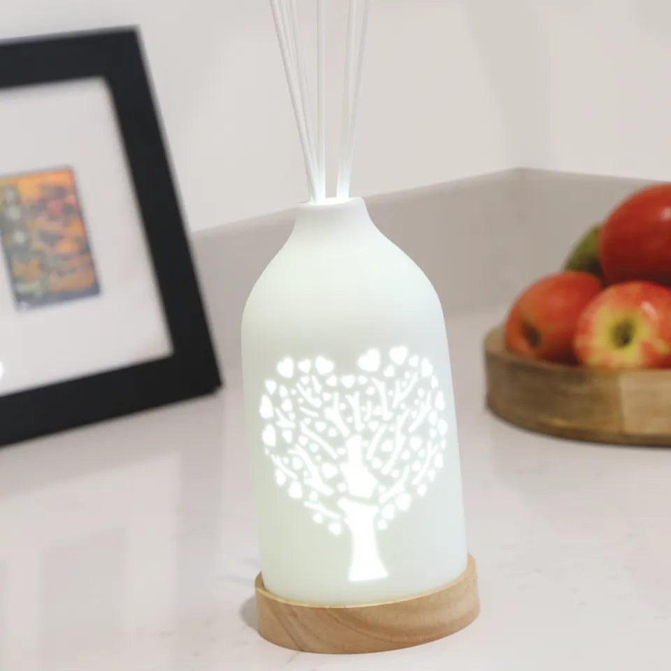 Led 100 ml diffuser tree of life design