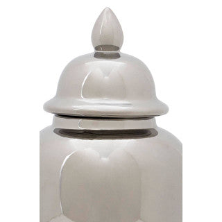 Silver Chrome Large Ginger Jar