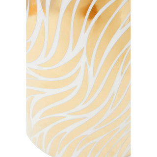 Doria Gold & White Zebra Pattern Ginger Jar