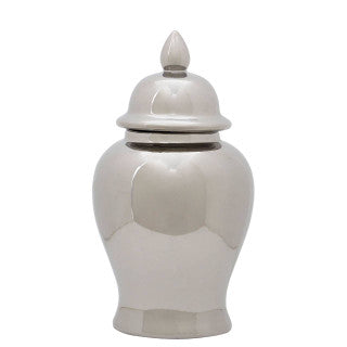 Silver Chrome Large Ginger Jar