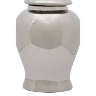 Silver Chrome Large Ginger Jar