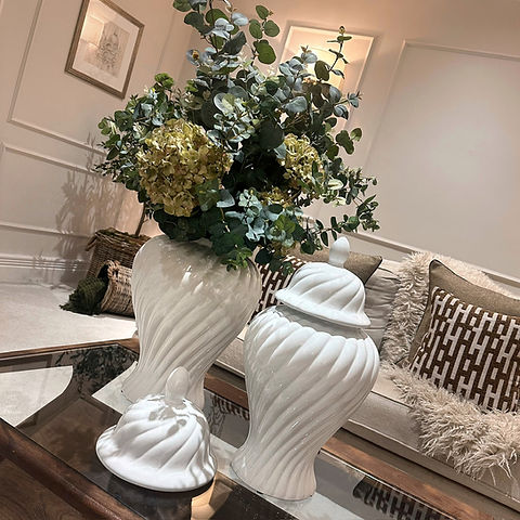 White Ginger Jars