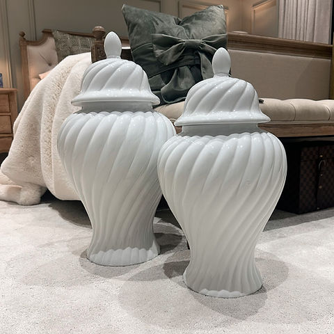 White Ginger Jars