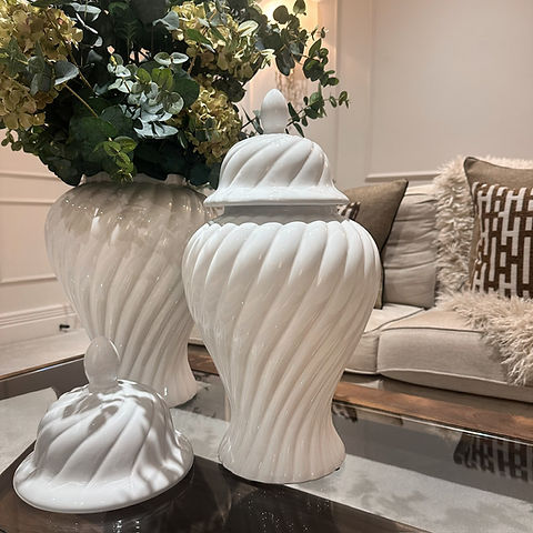 White Ginger Jars