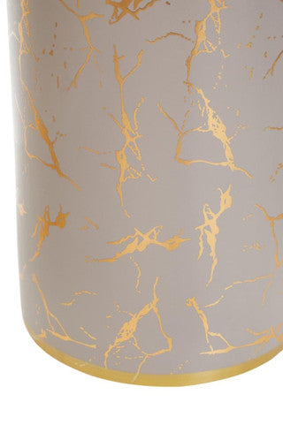 Marble Gold & Taupe Ginger Jars